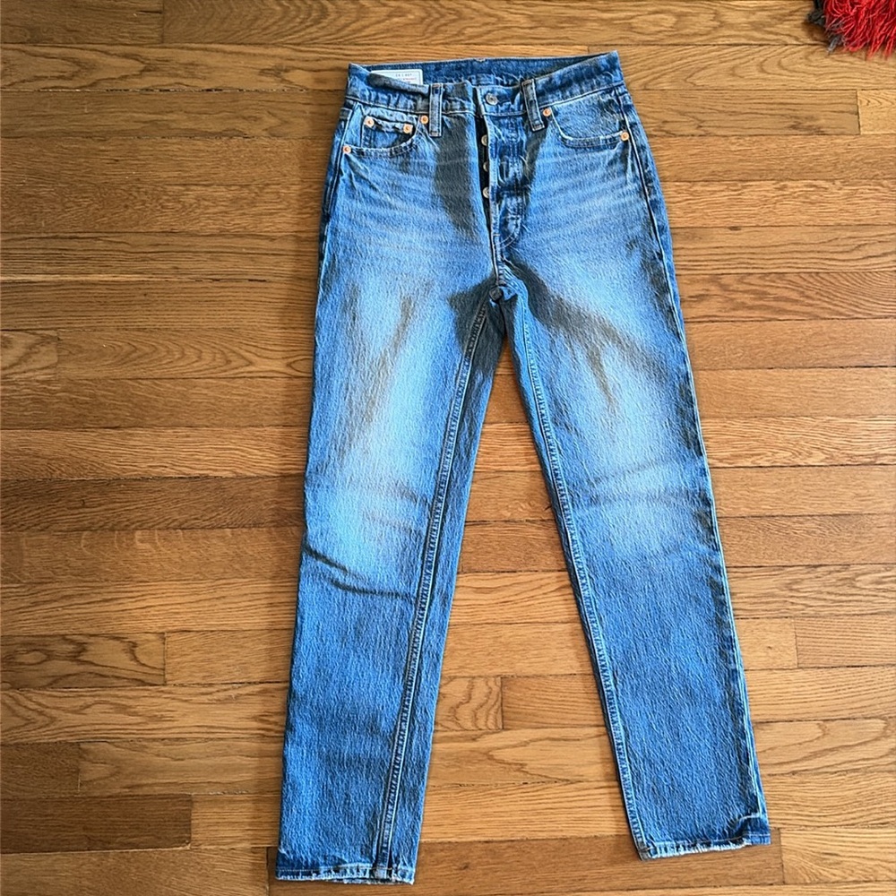 Gap Cheeky Straight High Rise Light Indigo 24/00 R - Picture 6 of 12